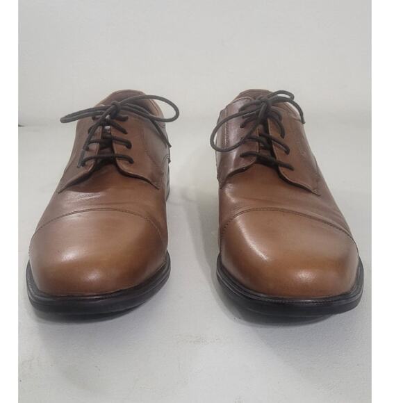 Rockport Dress Shoe Mens 13 Brown Leather Waterproof Slip Resistant No Moisture - Picture 5 of 13